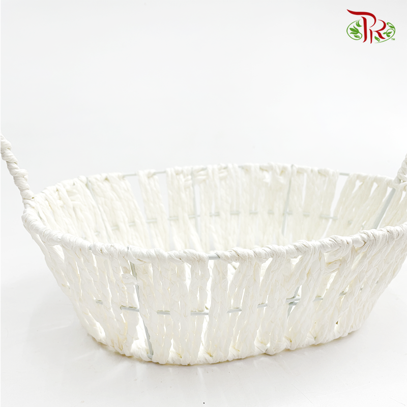 TP0062 Floral Basket (White) - Pudu Ria Florist