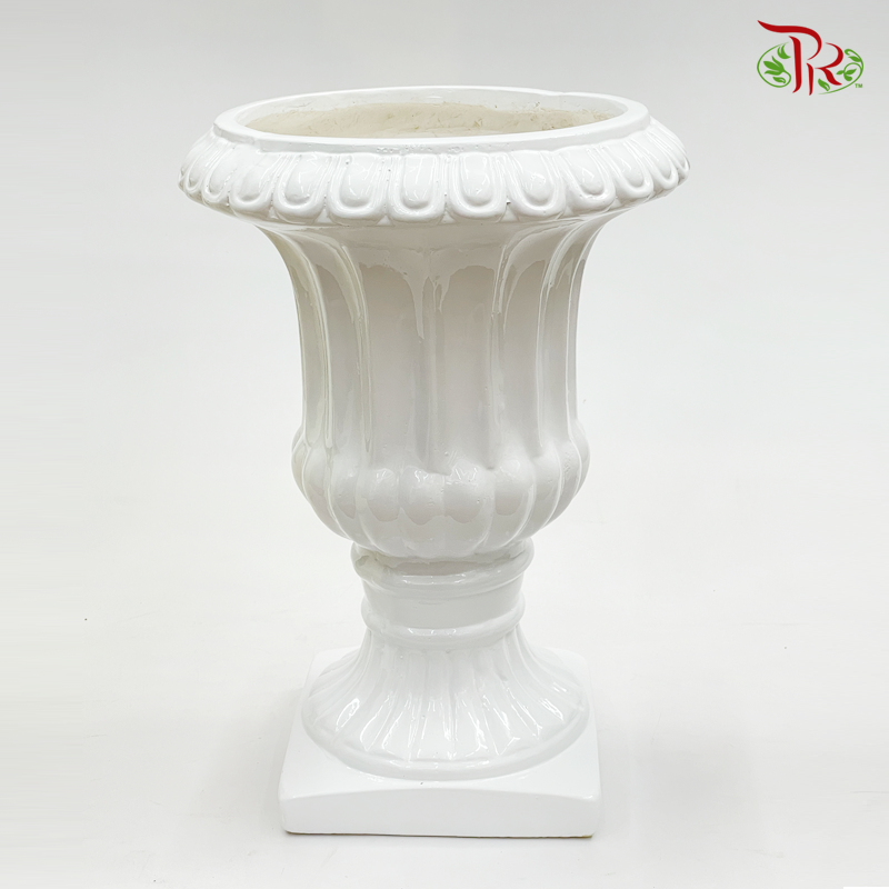 Roman Pot- White (40cm-60cm) - Pudu Ria Florist