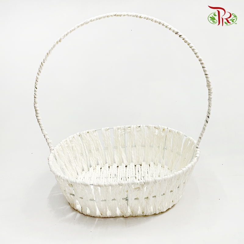 TP0062 Floral Basket (White) - Pudu Ria Florist