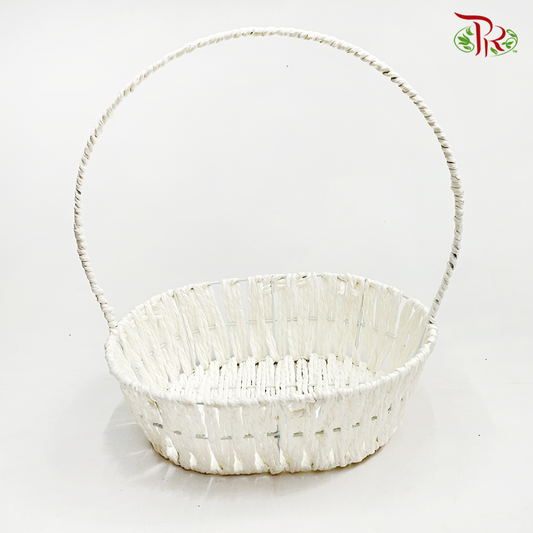 TP0062 Floral Basket (White) - Pudu Ria Florist